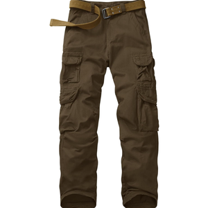 Men's Cargo Pants Cotton Ripstop Hiking Work Pants Comfort Casual Outdoor Pants with Multi Pockets 18