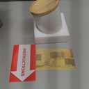 Sweejar Kitchen Canisters Ceramic Food Storage Jar, Stackable Containers with Airtight Seal Wooden Lid for Serving Ground Coffee, Tea, Sugar, Salt and More - 16 Fl Oz (White)