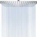 16 Inch Square Rain Shower Head
304 Stainless Steel, 324 Jets, Ultra Thin High Pressure Bathroom Rainfall Showerhead, Brushed Nickel