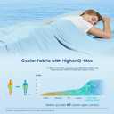 Cozy Bliss Cooling Comforter Twin Size, Cooling Blankets for Hot Sleepers and Night Sweats, Sky Blue Summer Comforter for Twin Size Bed, Breathable Soft Lightweight Silk Smooth