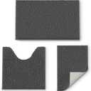 Bathroom Rugs Sets 3 Piece, Extra Soft Absorbent Chenille Bath Rugs, Non Slip PVC Backing Machine Washable Quick Dry Bath Mats for Bathroom Floor, Tub, Shower, Home Decor Accessories, Charcoal Grey (16" x 24" + 20" x 32"+ 20" x 20" U shape)
