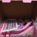 Liberry Toddler Basketball Hoop & Soccer Goal for 1 2 3 Year Old Girls Boys, Kids Sports Toy with Lights Sounds Music, Interactive Christmas Birthday Gift for Baby, Pink