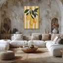 Trendy Fruit Kitchen Wall Art Vintage Lemon Citrus Posters Fruit Abstract Art Canvas Print Preppy Poster Minimalist for Farmhouse Room Decor Bedroom 8x12inch Unframed