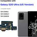 Charging Port Replacement Kit Compatible with Galaxy S20 Ultra 5G US Version, SM-G988U, SM-G988U1, SM-G988W Dock Board USB-C Connector, with Instruction Manual, Toolkit