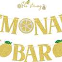 FOZEE Lemonade Bar Banner, Lemonade Party Decor, Lemon Stand Banner, Lemon Birthday Decorations, Summer Party Decor, Pre-strung