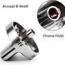 Funmit 5304502763 Range Control Knob Replacement for Frigidaire Stove Replaces PS11724147 AP5984069 EAP11724147 4279473, D Shaped Shaft with Metal Insert, Silver Plastic, 5 Pack