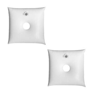 GIMCALO Balloon Weights Pack of 2, Square Water Weight Bags for Balloon Arch and Balloon Column Stand, White Thickened Fillable Base for Party Supplies Decorations