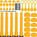 Gas Can Spout Replacement, (5 Kit-Yellow) Gas Can Nozzle Suitable for Most 1/2/5/10 Gal Oil Cans, Flexible Gas Spout Replacement, Fuel Can Pour Spout