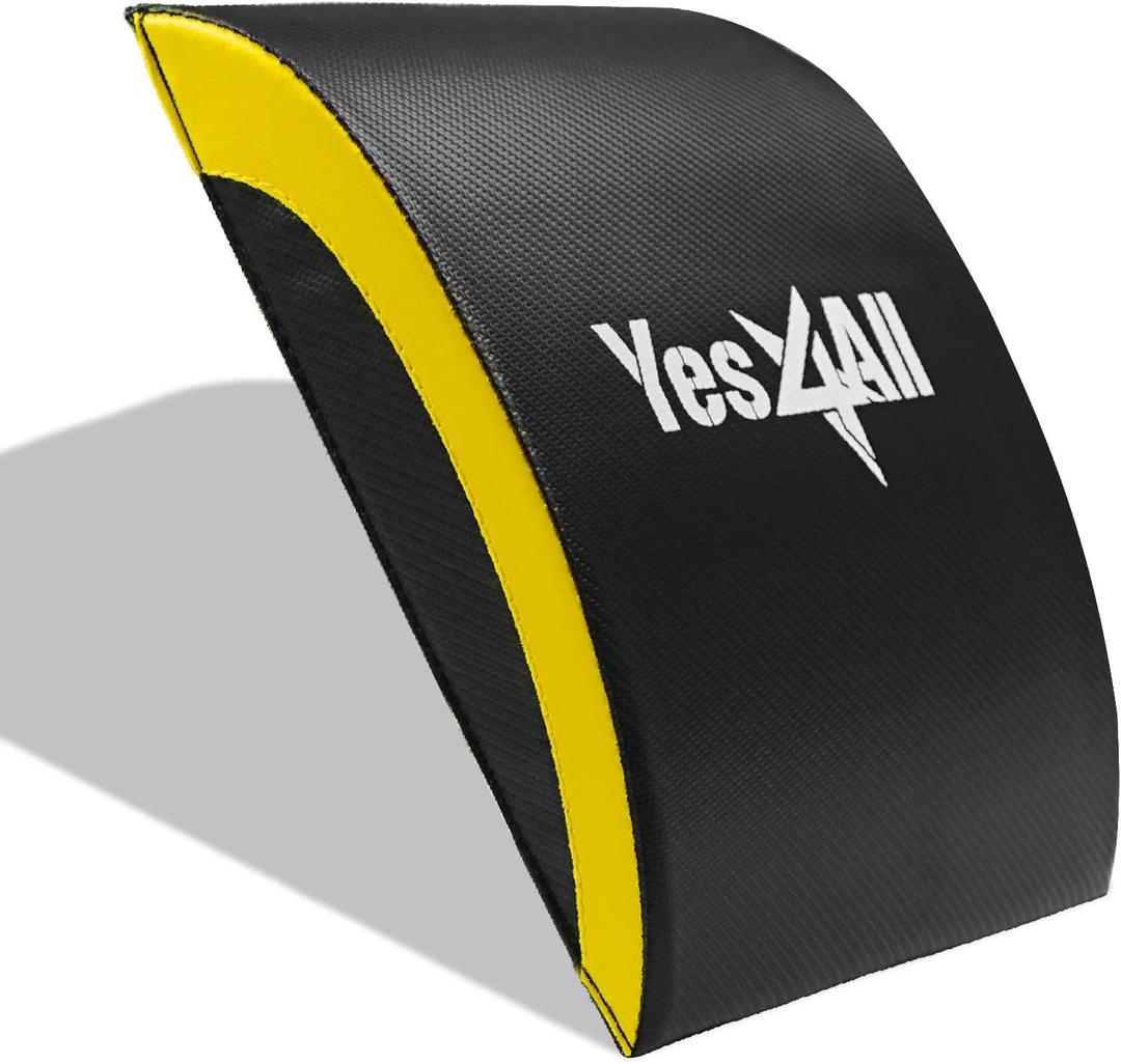 Yes4All Abdominal Exercise Pads, Foldable Ab Workout Equipment for Home Gym Core Training & Back Stretching, Sit Up Mat for Floor Exercises (C3. Yellow)