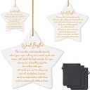 Sieral 3 Pieces Christmas Work Bestie Gifts for Coworkers Christmas Tree Ceramic Hanging Ornaments with Velvet Bags for Friendship Work Bestie Coworker Staff