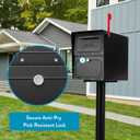 Architectural Mailboxes 6200B-10 Oasis Classic Locking Post Mount Parcel Mailbox with High Security Reinforced Lock,Black,18.00 x 15.00 x 11.50 inches