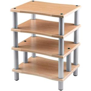 Monolith by Monoprice Heavy Duty 4 Tier Audio Stand XL 1 inch Shelf Thickness Maple, X-Large