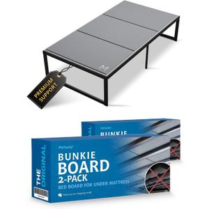 Meliusly Low Profile Bunkie Board Twin Size 2-Pack (38x75 Each) - Non-Slip Breathable Bed Support Board for Slatted Bed Frame, Anti-Sag Under Bed Support, Noise Minimizing Moisture Resistant