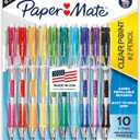 Paper Mate Clearpoint Mechanical Pencils, 0.7mm HB #2 Pencil Lead, 2 Pencils, Assorted Barrel Colors, 10 Count - Back to School,Teacher Supplies, Drawing, Sketching