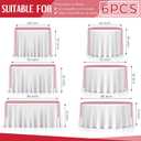 6 Pieces Striped Table Runner Red White Wedding Polyester Carnival Table Decor Circus Design Tablecloth Elegant Decor Indoor Events Family Farmhouse Dinner Banquet Parties Celebrations(12 x 108 Inch)