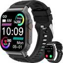 Smart Watch for Men Women(Dial/Answer Calls), Activity Trackers with Heart Rate/Sleep Monitor, 100 Sports Modes/IP68 Waterproof, 2.01" HD Touchscreen Fitness Watch Compatible with Android iOS Black