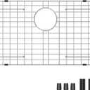 Sink Protector Grid 26-1/16" x 14-1/16", Rear Drain with Corner Radius 3-1/2", 304 Stainless Steel Material Rear Drain