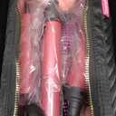 5 in 1 Automatic Rotating Curling Iron Set, CrazyMar Curling Wand Set - 5 Barrels (3/4,1,1/4 Inch) Dual Voltage Curling Wand for Professional Hair Styling, Travel, Ceramic Coating(Hot Pink)