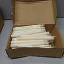 Baquler 50 Pcs 8.5 Inches Flameless Taper Candles Bulk Battery Operated Taper Candles Ivory LED Candlesticks Flickering for Christmas Wedding Home Decor