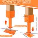 4 Pack 4" x 4" Screw Jack Post, 13.2" - 18.7" Adjustable Shore Jack, 24000 lbs Max Load Capacity, Temporary Adjustable House Jacks for Leveling Floor Crawlspace Basement Shore Beams