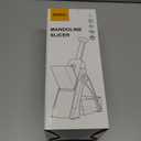 Safe Mandoline Slicer,Vegetable Potato Slice Food Cutter for Kitchen,Thickness Adjustable Upright Veggie Chopper for Fast Meal prep (Gray) (6 IN 1 Gray)