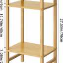 YUFAM Side Table End Table Tall Night Stand 3-Tier for Living Room Bedroom Bathroom Office Furniture Natural