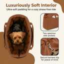 Everyday Cozy Carry Dog Tote for Small Dogs up to 13 lbs, Brown