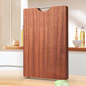 Ebony Wood Cutting Board Solid Cutting Board One Piece No Glue Non Toxic All Whole Single Wooden Butcher Block Thick Hard Woods Heavy Duty Edge Grain (11.8 * 7.87 * 1 inch)