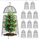 12Pcs garden cloche for plants,11.819.7in large size plant cages for outdoor plants,split design and anti-rust coated chicken wire cloche,sturdy and not easy to deform,plant cages to keep animals out (Set of 12 (20 inch high))