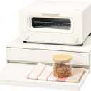 Yamazaki Home Tower Kitchen Countertop Organizer Appliance Stand With Drawer And Pull-Out Shelf - Steel (White)