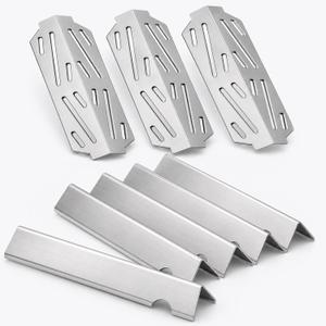 Genesis 2 Grill Parts for Weber Genesis ii 300 Series E-310 E-315 E-330 S-310 S-335 Replacement Parts, Replacement Kit for Weber 66032 SUS304 Stainless Steel Flavorizer Bars, 66795 Heat Deflectors