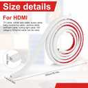 Cord Hider, Self Adhesive White Wire Covers for Cords TV on Wall PVC Material 200cm/78.74in Cable Concealer Wire Organizer Cord Trunking for Cable Tidy Management Conduit Home Office