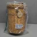 Hiceeden Wicker Hanging Wall Basket, Woven Front Door Flower Basket, Flat Hanging Storage Basket Wall Decor for Home, Garden, Pantry, Farmhouse