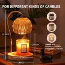 Candle Warmer Lamp, Electric Candle Lamp Wax Melt Warmer for Soy Wax Jar with 2 Light Bulbs, 4 Timer & 4 Dimmer, Birthday, House Warming Gifts New Home (Champagne Rose)