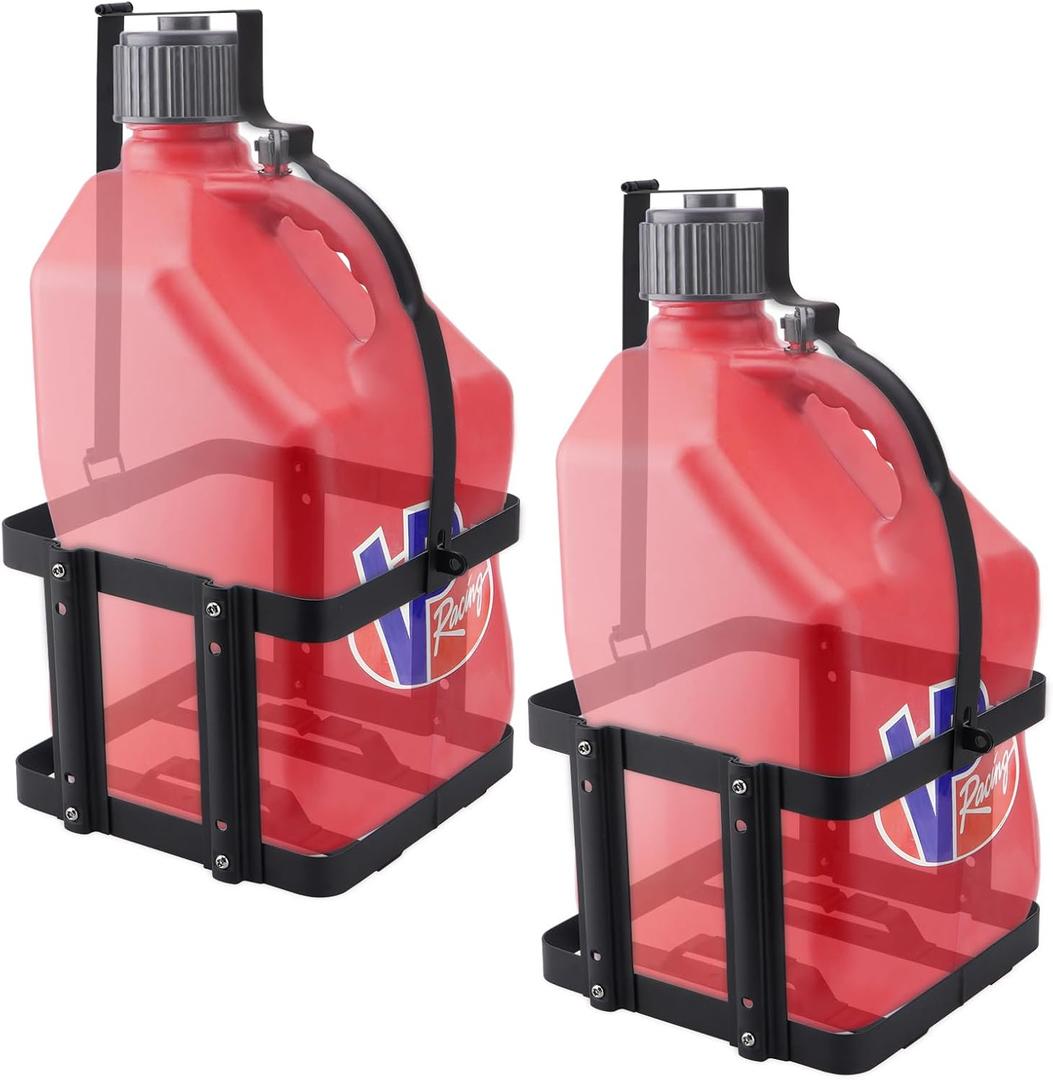 Fuel Jug Container Holder Mount, Gas Can 5 Gallon Holder Rack, Mouting Bracket Compatible with VP Racing Can 5 Gallon (Holder only), 2 Pack