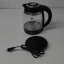Chefman Electric Kettle, 1.8L 1500W, Hot Water Boiler, Removable Lid for Easy Cleaning, Auto Shut Off, Boil-Dry Protection, Stainless Steel Filter, BPA Free, Borosilicate Glass Electric Tea Kettle (Black)
