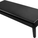 SearchI Waterproof Dining Bench Cover, Washable Durable Bench Covers Slipcover, Rectangle Benches Seat Covers for Dining Room Living Room Kitchen(PU Black)