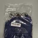 Vicarly Sexy Open Front Floral Lace Mesh Sheer Babydoll Lingerie Dress Set with Thong 2 Piece Women See Through Sleepwear V Neck Ruffle Chemise Negligee Navy Blue X-Large