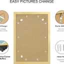 Hongkee 16x20 Frame Set of 2, Gold Wood Style - Display Posters 11 x 14 with Mat or 16x20 without Mat, Wall Mounting Horizontal and Vertical