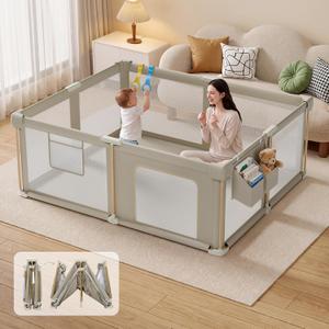 Foldable Baby Playpen 59" x 51" Collapsible Playpen for Babies and Toddlers