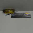 Deck Brush with Long Handle, Floor Scrub Broom for Shower, 50'' Outdoor Scrubber for Carpet, Boat, Patio, Garage, Concrete Cleaning (Yellow)