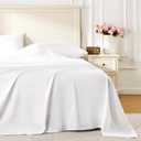 ROSE&RISY White Queen Sheet Set, 4 Pieces Soft Bedding Queen Sheet Set, Breathable and Cooling Sheets, Deep Pocket with 1 Fitted, 1 Flat, 2 Pillow Cases (White, Queen Size)