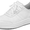 Orthofeet Women's Orthopedic Wander Hands-Free Leather Slip-On Dress Sneaker, 7.5