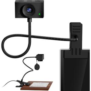 Eye Contact Webcam with Microphone for PC, 1080P Center cam for mac, 95FOV Middle-Screen Center cam, USB computer camera Plug&Play, for desktop computer Facetime Compatible with macOS&Windows (Black)