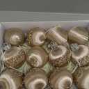 12Pcs 4 Silk Christmas Ball Decorations, Satin Christmas Tree Ornaments, Luxury Vintage Hanging Christmas Home Decor for Xmas Holiday Wedding Party Decoration (Champagne)