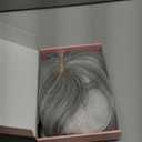 Flufymooz Real Human Hair Toppers for women, 10 Inch Clip in Bangs 100 Human Hair Toppers for Thinning Hair, Cover Hair Topper Hair Pieces with 150% Density Silk Base-Grey