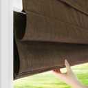 Chicology Cordless Roman Window Shade, Belgian Chocolate, 39" W x 64" H