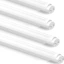 Fluorescent Light Bulbs 48 inch, T8 LED Bulb 4 Foot Type A+B Replacement for F32T8 or F40T12 Tube, 26W 3400LM 4100K Cool White, Double or Single End Powered, 4-Pack