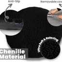 Muddy Mat Cloud K-9 Bed for Dogs & Cats, Soft & Relaxing Donut Dog Bed, Chenille Material, Removable Cover, Washable & Dryer Safe Black Small (25'x25') 