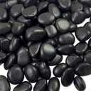 5 lbs Black Pebbles for Indoor Plants, 1-2 Inch Decorative Black River Rocks for Plants, Garden Landscaping, Vase, Yard Walkway, Paving and Outdoor Decorative Stones